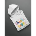 thumbnail image 3 of Choose Happy Design Hoodie Women -Image by Shutterstock, Female Large, 3 of 4