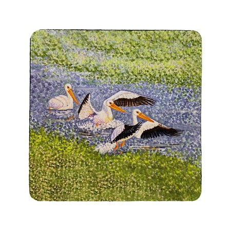

Betsy Drake CT1402 White Pelican Wings Coaster - Set of 4