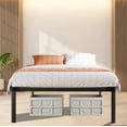 thumbnail image 3 of Twin Bed Frame with Headboard Metal Platform Bed Frame No Box Spring Needed Non-Slip Design Twin Size Easy Assembly Black, 3 of 8