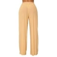 thumbnail image 1 of Eigraketly Pantalones de playa para mujer, ropa de playa, cintura alta, cómodos, sueltos, transparentes, pantalones, regalos para piscina Traje de baño Albaricoque SG, 1 of 6