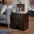 thumbnail image 7 of Home Square Puleo Contemporary Wood 2-Drawer End Table in Espresso - Set of 2, 7 of 7