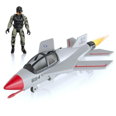 Brooklyn Lollipop Sky Raider Fighter Jet Toy Airplane, Realistic Military Aircraft, Collectible, 3  Years