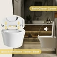 thumbnail image 4 of Los Flexi Elongated Wall Mounted Toilet Bowl with Soft-Close Seat, Modern Design and Easy to Clean, 4 of 13