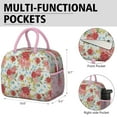 thumbnail image 6 of Lunch Bag Lunch Box for Women Reusable Insulated Lunch Cooler Bags,Large Capacity for Work Travel Picnic,Water-Resistant Pioneer Colorful Floral Lunch Tote Bag Gifts for Woman Mom Pink, 6 of 6