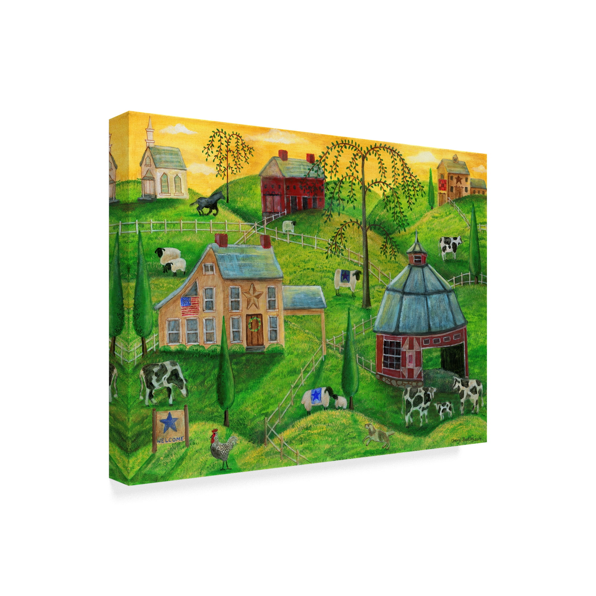 Trademark Fine Art 'Country Farms' Canvas Art by Cheryl Bartley