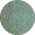 thumbnail image 1 of Ahgly Company Indoor Round Abstract Light Blue Modern Area Rugs, 4' Round, 1 of 4
