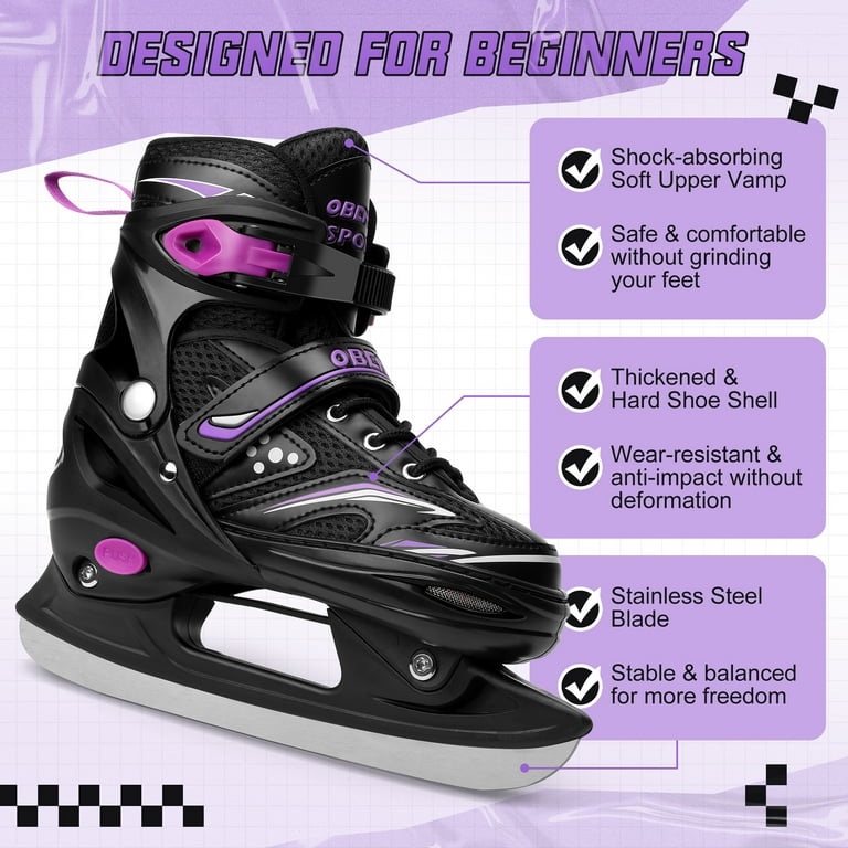 OBENSKY Ice Skates - Adjustable Ice Skates for Kids, Girls and