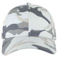 thumbnail image 2 of Men’s Camouflage 6 Panel Adjustable Low Profile Baseball Cap, Stone Gray/Gray, 2 of 3