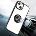 thumbnail image 3 of Clear Ring Case Compatible with Apple iPhone 13 Pro Max (6.7") Slim Transparent Shockproof Hybrid Chromed with Magnetic Ring Stand Holder Cover [ Black ], 3 of 4