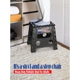 thumbnail image 4 of ACSTEP Folding Step Stool 13'' Tall Step Stool Plastic Step Stools with Non-Slip Surface - Black, 4 of 10