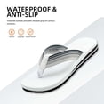thumbnail image 4 of Women's Woven Flip Flops Comfortable Arch Support Slide Sandals for Women Slip On Summer Beach Sandals with Braided Strap Ladies Lightweight Soft Yoga Mat Cushion Walking Thong Sandals Slippers, 4 of 6