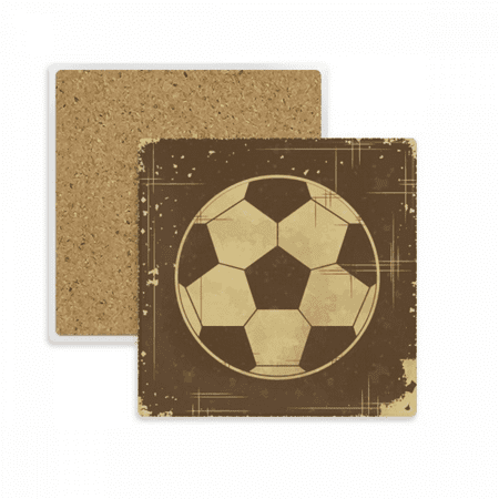 

Football Sport Illustration Black Pattern Square Coaster Cup Mat Mug Subplate Holder Insulation Stone