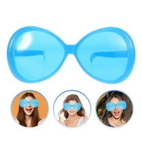 STRANDCHIC Hawaiian Party Sunglasses Sky Blue Oversized Tropical Glasses for Fun Photo Props