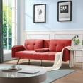 thumbnail image 5 of Derzers Futon Frames & Sets Convertible Futon Sofa Bed, Modern Style, Linen, 74.8", 5 of 6