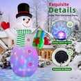 thumbnail image 4 of Muñeco de nieve inflable de Navidad BrdJade de 3,7 m con luces LED, 4 of 8
