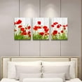 thumbnail image 6 of Canvas Wall Art for living room bathroom Wall Decor for bedroom kitchen artwork Canvas Prints green plant red flowers painting 12" x 16" 3 Pieces Modern framed office Home decorations family picture, 6 of 6