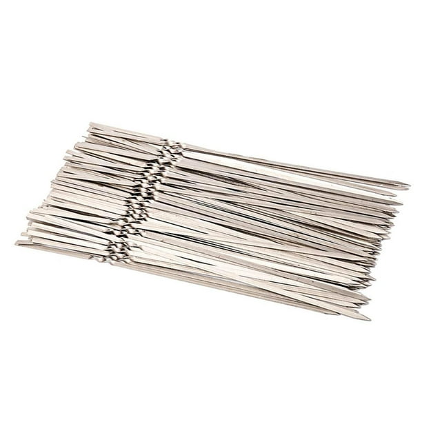 Juego de Brochetas para Carne BrochGrill 80Pzas 35cm Plata Acero Inoxidable Brochetas para Azar.