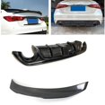 thumbnail image 2 of Body Kit For Infiniti Q50 2014-2017 All Models Carbon Fiber Rear Bumper Diffuser Lip With Lamp+Trunk Lid Spoiler Wing Splitter, 2 of 6