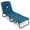 Blue, variant on Costway Folding Beach Sun Lounger with Face Hole & Removable Pillows, 4-Position Backrest Pink