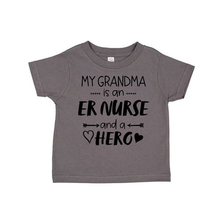 

Inktastic My Grandma is an ER Nurse and a Hero Gift Toddler Boy or Toddler Girl T-Shirt