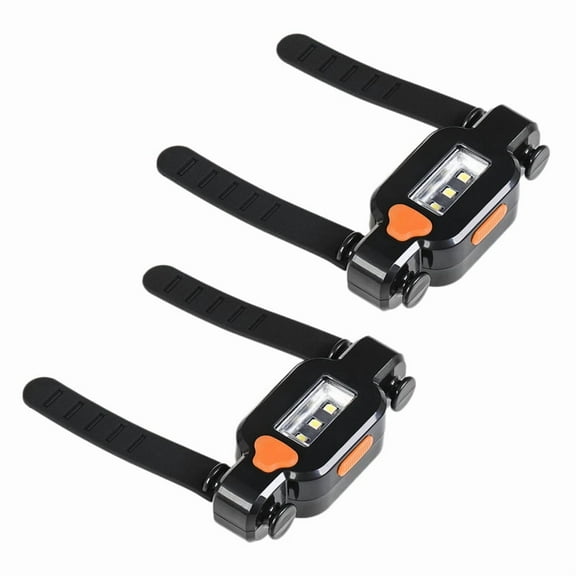 2X Newest Electronic LED Fishing Rod Sensor Light Induction Lamp Fish Bite Sound Alarm Bell for Night Fishing,2 x Lamp 2 x USB cable 4 x Rubber belt,black