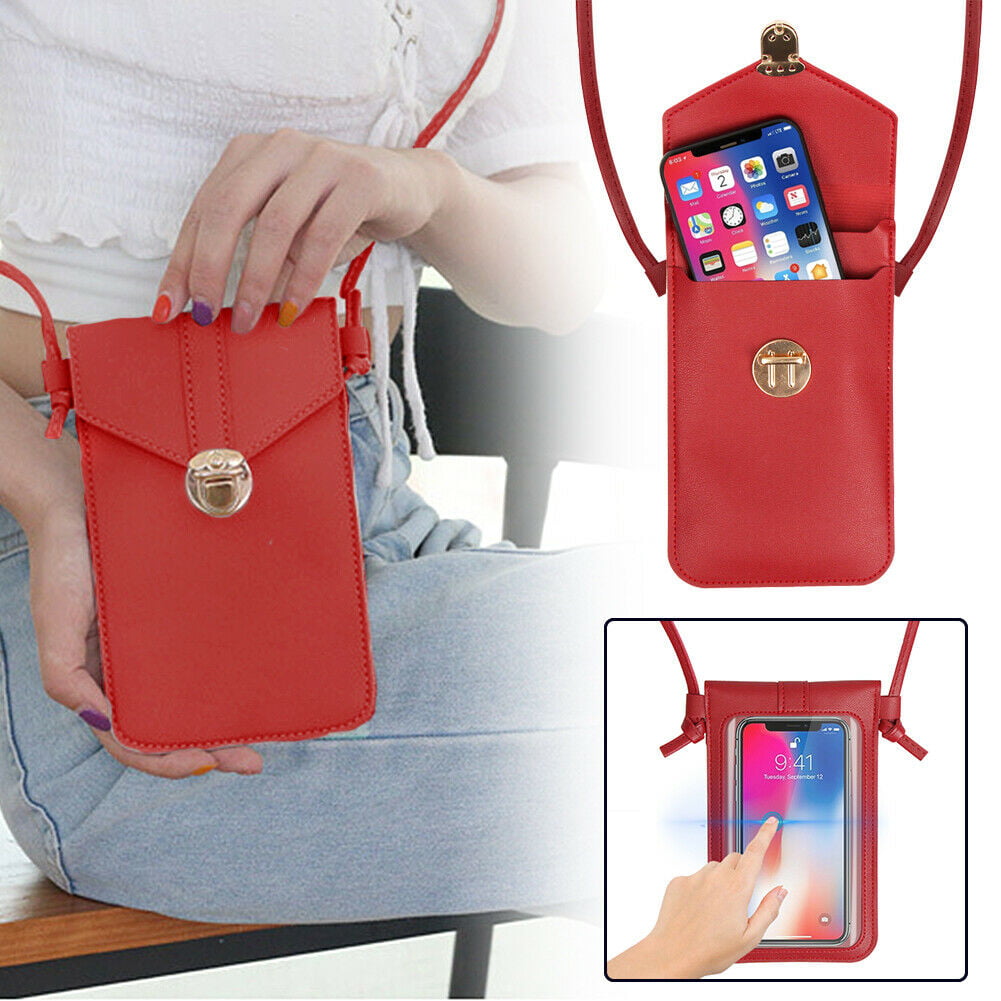 Women Touch Screen Crossbody Cell Phone Bag Wallet Pouch Purse Shoulder Case #