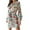 Green, variant on Herrnalise Women's Tie Dyed Floral Dresses Autumn Fashion Casual V-Neck Long Sleeves Print Lace-up Dress S-2XL