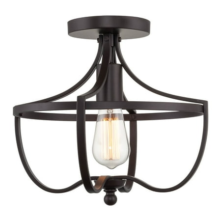 

Kira Home Norwell 12 1-Light Modern Vintage Semi Flush Mount Ceiling Light Elegant Open Design Oil Rubbed Bronze