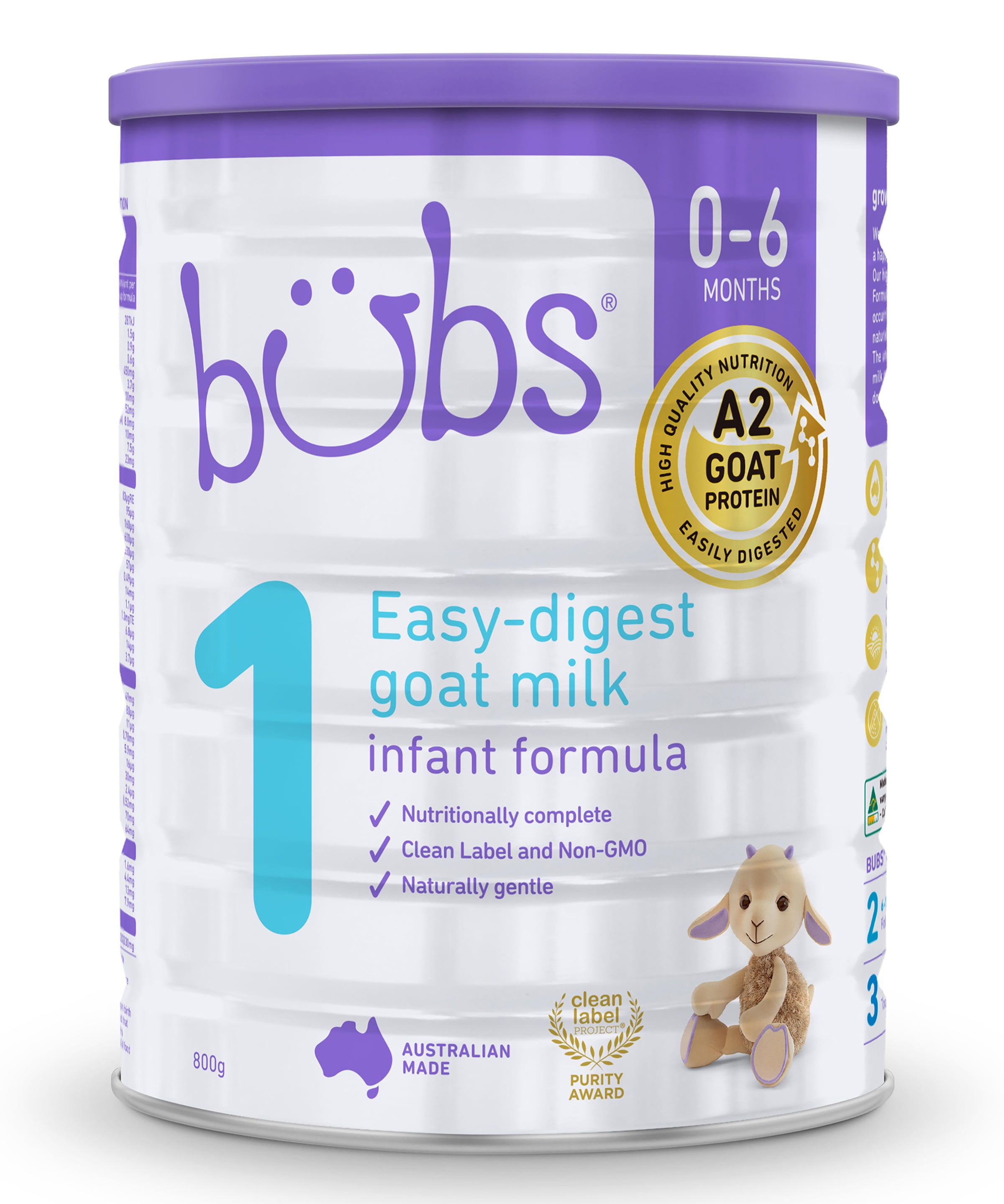 最高の Formula Infant Milk Goat Bubs® Stage Months (0-6 800g 1, ミルク