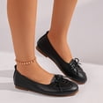 thumbnail image 4 of Viluyesy Ballet Flats for Women Lace Up Bow Tie Round Toe Comfortable Casual Dress Work Shoes Everyday Walking Black Size 7.5, 4 of 9