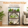 thumbnail image 3 of 20 Gallon Fish Tank Stand with 3-Tier Storage – Heavy Duty Metal Aquarium Stand, 24.02 x 11.81 x 30.51 Inches, Rustic Brown, for Home & Office Use, 3 of 8