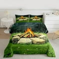 thumbnail image 2 of Feelyou Happy Camping Bedding Comforter Set for Kids, Rustic Farmhouse Adventure Twin Comforter Sets, Jungle Camper Reversible Bedding Set, Lightweight Room Decor, 2-Piece, 2 of 8