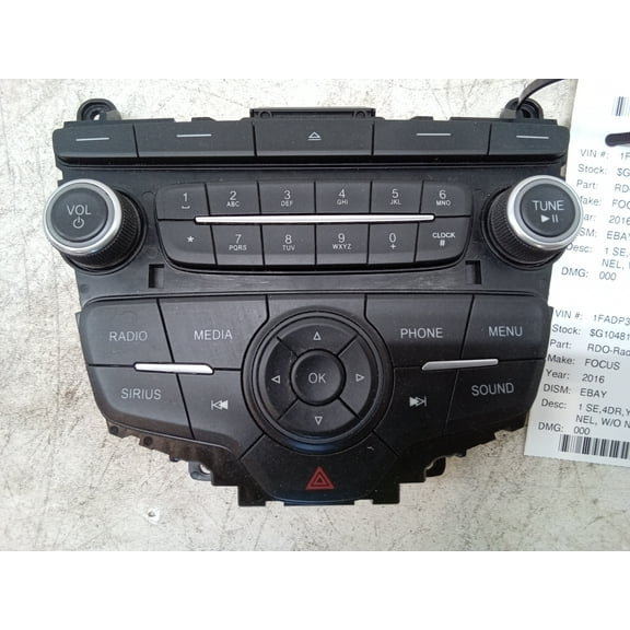 Pre-Owned 15 16 17 18 Ford Focus Radio Control Panel OEM - Verify Specific Vehicle Fitment In Description - (Good)