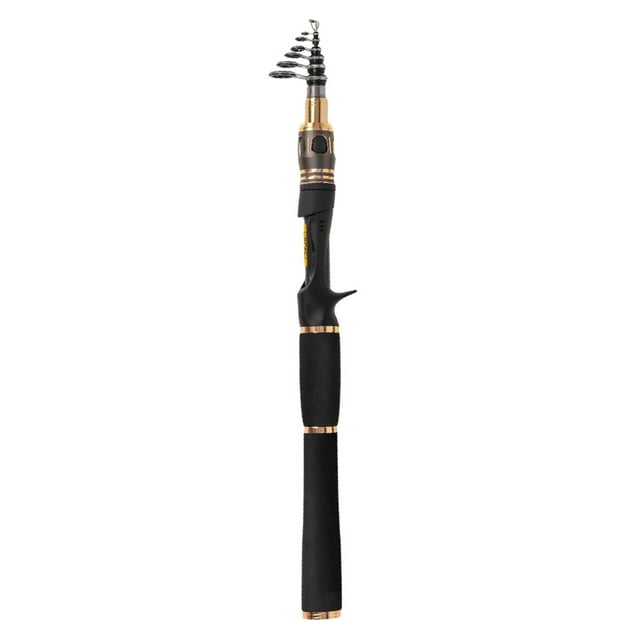 jinwen Telescopic Fishing Rod Casting Folding Fishing Pole 6/7/8ft EVA Rods Present C 2.1M