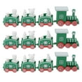 thumbnail image 4 of 3 Sets Small Train Christmas Decorations Exquisite Mini Train Decor Set Christmas Decoration Props Green, 4 of 12