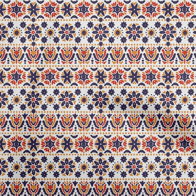 oneOone Velvet Blue Fabric Asian Block Sewing Craft Projects Fabric Prints by Yard 58 Inch Wide