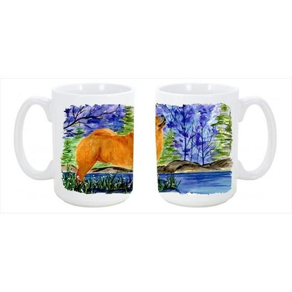 Chow Chow Dishwasher Safe Microwavable Ceramic Coffee Mug 15 oz.