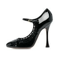 thumbnail image 2 of XYD Women Fashion Mary Jane Pumps Cut-Out Stiletto High Heels Round Closed Toe Buckled Ankle Strap Vintage Dress Shoes Size 12 Black, 2 of 4