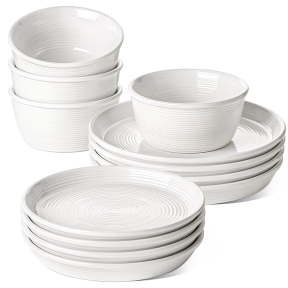 12-piece White Dinnerware Set
