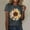 Dark Gray, variant on TYGHBN Womens Fashionable Sunflower Printed Round Neck Short Sleeved Sports Casual T Shirt Shirt for Women Short Sleeve Casual T Shirt for Women Womens Summer Shirts Loose Fit Snow Long Sleeve Shirts