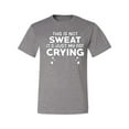 thumbnail image 2 of Wild Bobby, This is Not Sweat Its Just My Fat Crying, Gym/Workout, Men Graphic Tee, Heather Grey, 4X-Large, 2 of 4