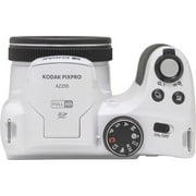 PIXPRO Astro Zoom AZ255 16MP Full HD Digital Camera, White, Bundle with Shoulder Bag and 32GB Memory Card + Card Reader