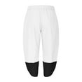 thumbnail image 6 of Winter Drawstring Harem Pants for Men Plus Size Color Patchwork Lounge Trousers Cotton Linen Loose Carpri Pant with Pockets, 6 of 6