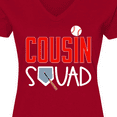 thumbnail image 4 of Inktastic Cousin Squad Baseball and Bat Women's V-Neck T-Shirt, 4 of 5