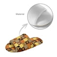 thumbnail image 4 of FUIALDOLG Thanksgiving Pattern Print Open Toe House Slippers for Women Men Soft Cotton Indoor Shoes Memory Foam Slip On Bedroom Slippers, Size 4.5-5.5, 4 of 7