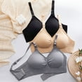 thumbnail image 2 of High Quality Single Handed Front Buckle Nursing Bra Breathable Women Breastfeeding Underwear Seamless Maternity Bra Push Up, 2 of 7
