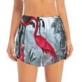 thumbnail image 2 of Rocae Flamingo On The Jungle for Women's Athletic Shorts Workout Hiking Shorts Athletic Shorts for Running, Yoga, Gym, Sports-, 2 of 7