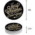 thumbnail image 1 of RYLABLUE Merry Christmas Set of 4 Round Coaster for Drinks, Absorbent Ceramic Stone Coasters Cup Mat with Cork Base for Home Kitchen Room Coffee Table Bar Decor, 1 of 5