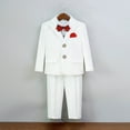 thumbnail image 4 of Delliss 6 Piece Boys Suit for Kids Tuxedo Wedding Formal Suit Set Boy Formal Suits Tuxedo Suits Formal Jacket,Pants,Shirt,Vest,Bow Tie,Pocket Towel, 4 of 9