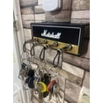 thumbnail image 3 of titular de la clave amplificador de guitarra Guitarra clave llavero sostenedor del gancho de montaje en pared Homeware (Color: Keyholder Set Black), 3 of 5